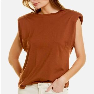 NWT Good American Strong Shoulder Tank- Army green SZ Med